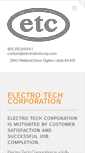 Mobile Screenshot of electrotechcorp.com